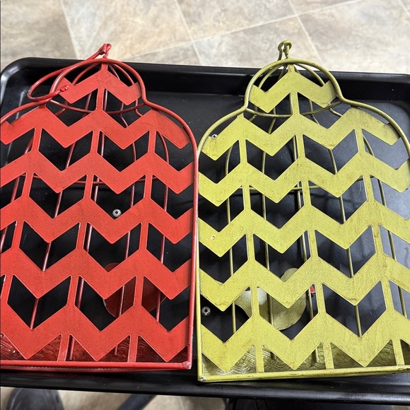 Colorful  metal Birdcage Wall Decor Set - Picture 4 of 8